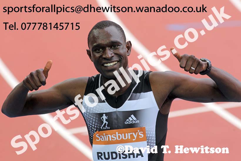 David Rudisha winner of the 800 metres Glasgow Diamond League. Photo: David T. Hewitson/Sports for All Pics